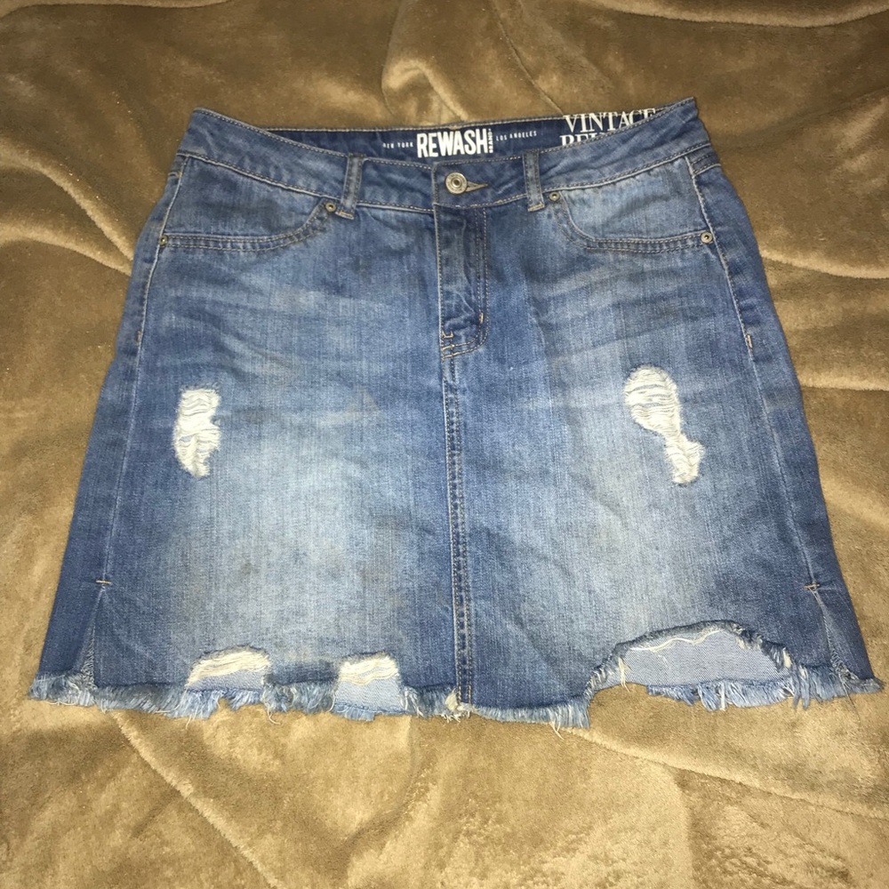 light denim skirt